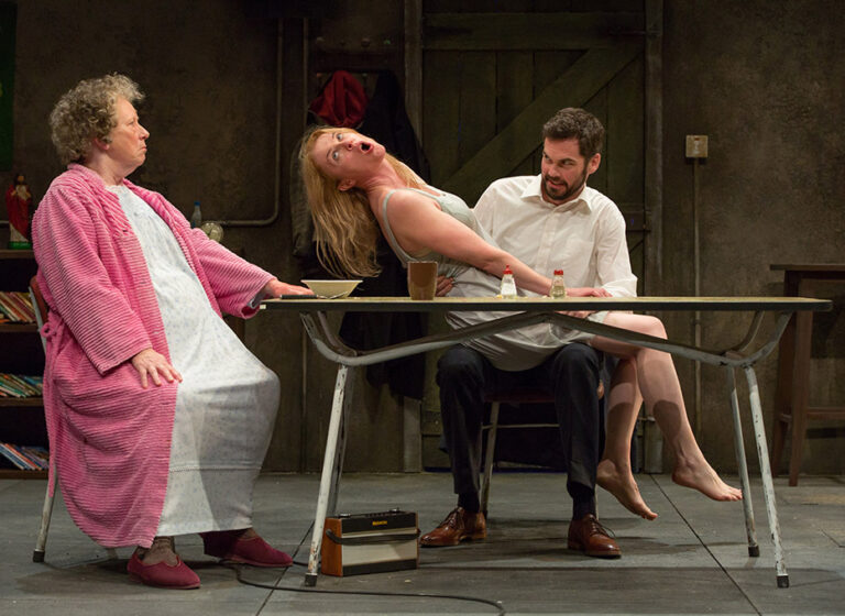 Marie Mullen as Mag, Aisling O'Sullivan as Maureen and Marty Rea as Pato image by Stephen Cummiskey sm