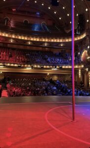 The stage pre-show at the Cutler Majestic Theatre