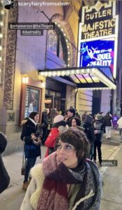 Person in front of the Cutler Majestic Theatre