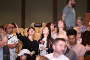 Audience members enjoying the ArtsEmerson 24/25 Season Preview event