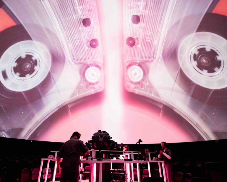 Cassette projected onto the screen