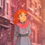 Animated girl with red hair