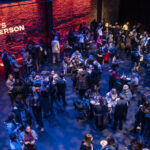 Crowd at the afterparty taken from above