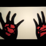 Bloody Hands on a screen