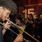 Hamilton Garrett performing trumpet