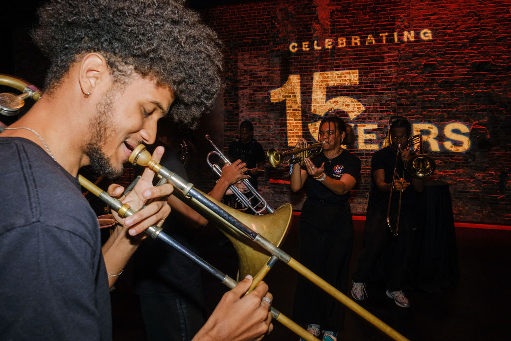 Hamilton Garrett performing trumpet
