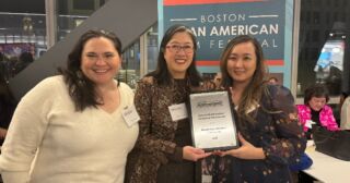 Huge CONGRATS to @bostonaafilm and our very own Susan Chinsen on being named one of Boston's Most Influential Community Organizations by Get Konnected! (We 😍 Susan's outfit)
.
Image description: Three women standing together with two holding the award. 
.
.
.
#BostonFilm #FilmFestivals #AsianFilm