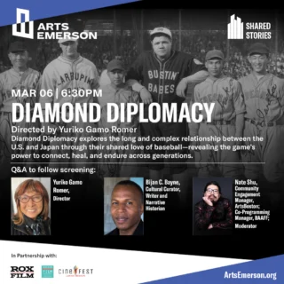 We have two films this weekend! On Friday is Diamond Diplomacy and Saturday is Chris Grace: As Scarlett Johannson.⁠
⁠
🎟️ https://artsemerson.org/events/?type=film