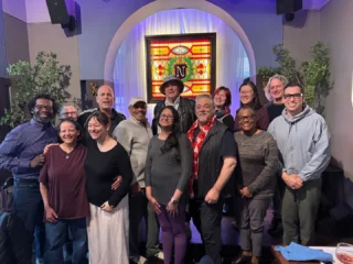 Thank you to our wonderful community partners who celebrated soon-to-be-here The Secret Sharer at Club Cafe this week! It's always great to spend time this amazing community.⁠
⁠
#BosArts #BostonTheatre #SecretSharer
