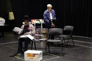 👀 Here are some photos from In Old Age rehearsals! The show is almost here...⁠
⁠
🎟️⁠
⁠
#BosArts #BostonTheatre